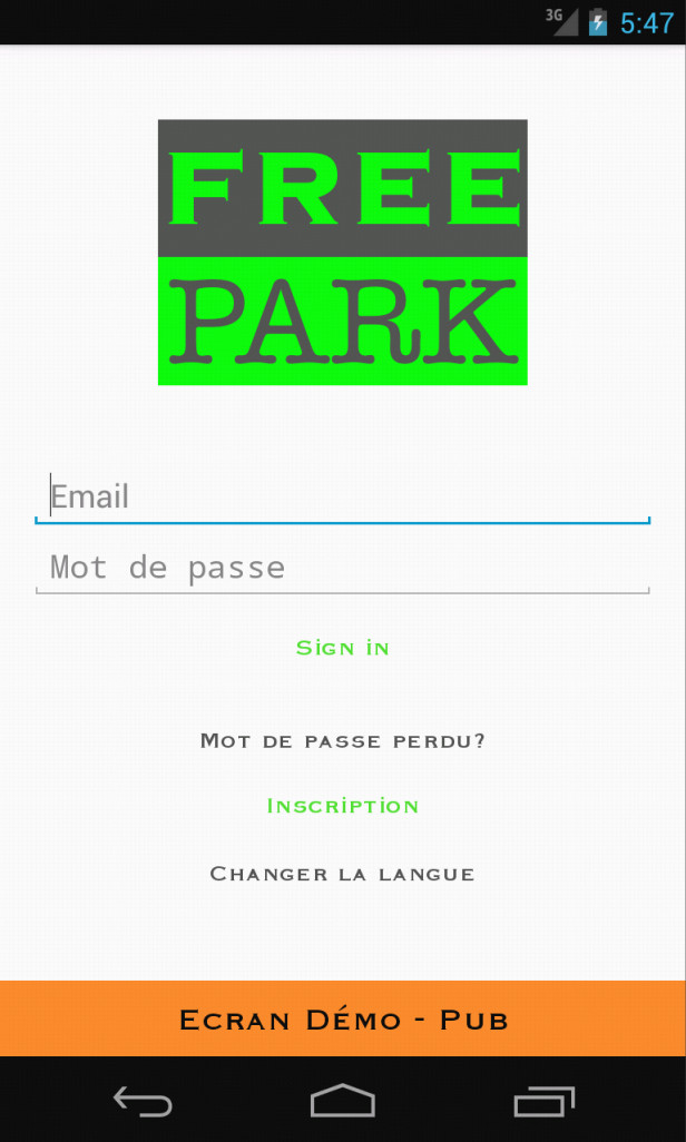 free park screen login